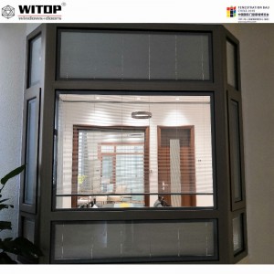 Vinduer af aluminiumsbugt og bue