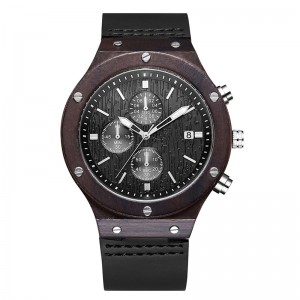 Mænd Træur Vintage Quartz Movement Letvægts armbåndsure