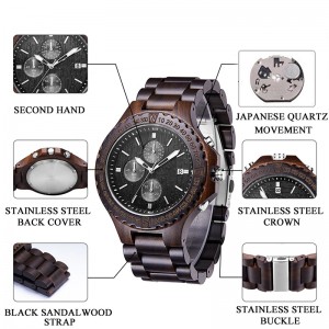 Mandlige kvindelige armbåndsur Enkel Sport Træur