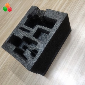 tilpasset formstansskåret pakke epe indre skum stødfast farverig epe skumindsats til vinflaskeemballagemateriale