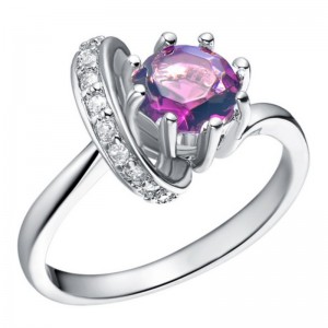 Forlovelsesringe til kvinder ametist cubic zirconia ringe rubinringe lover ringe