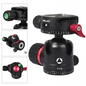 Kingjoy T10 kuglehoved med lav profil med panoramisk hurtigudløserplade