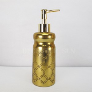 Rundt laserskåret mosaikguld tilbehør til badeværelse til badeværelse