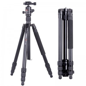 KINGJOY bærbart letvægtskamera stativ K1008 + Q10 af høj kvalitet