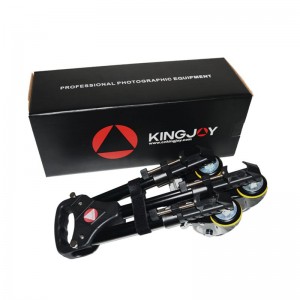 Kingjoy professionel Heavy duty trehjulet video stativ dolly skyder VX-600 andet stativ tilbehør