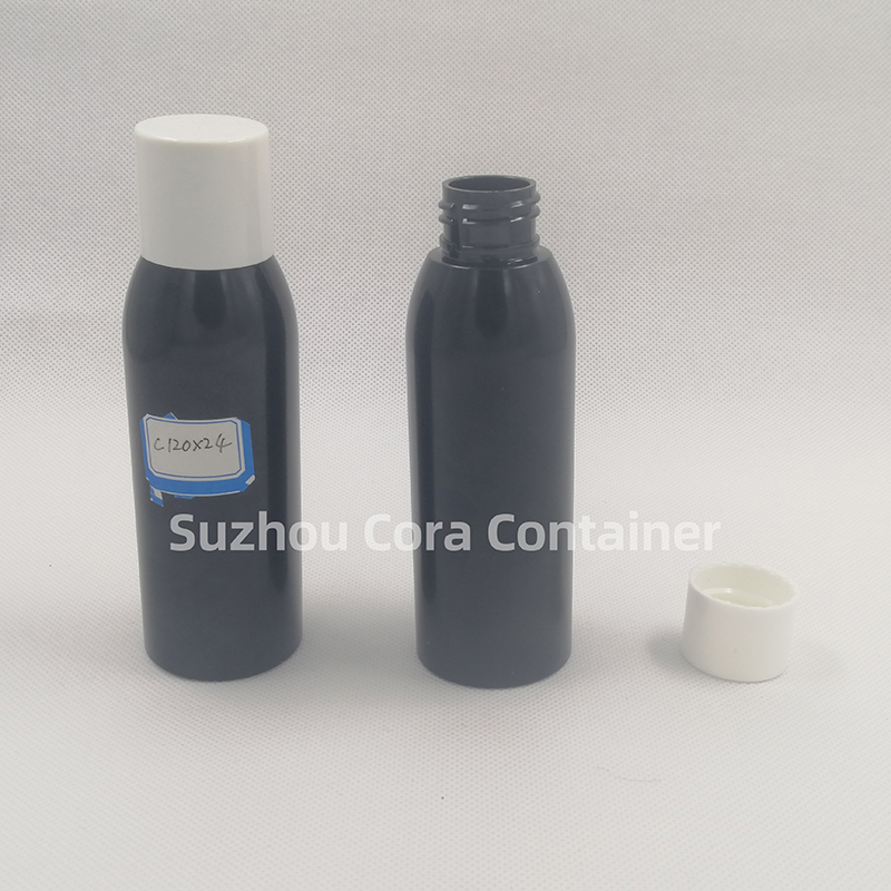 120ml Neck Size 24mm Pet Plastic Cosmetic Bottle with Screawing Cap