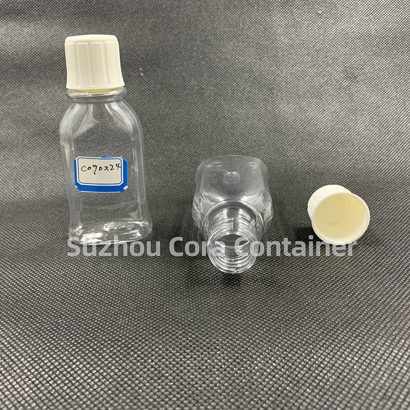 90ml Neck Size 24mm Pet Plastic Cosmetic Bottle with Screawing Cap