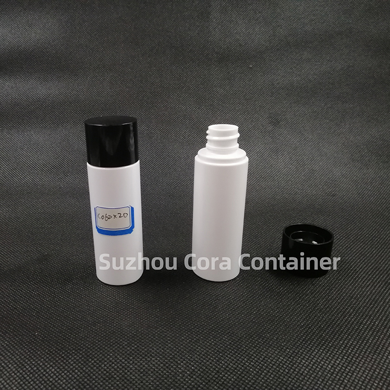 60ml Neck Size 20mm Pet Plastic Cosmetic Bottle with Screawing Cap