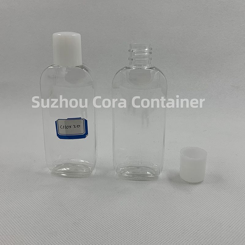 110ml Neck Size 20mm Pet Plastic Cosmetic Bottle with Screawing Cap