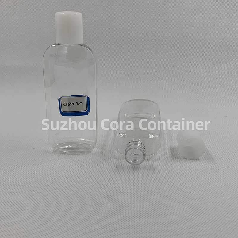 110ml Neck Size 20mm Pet Plastic Cosmetic Bottle with Screawing Cap