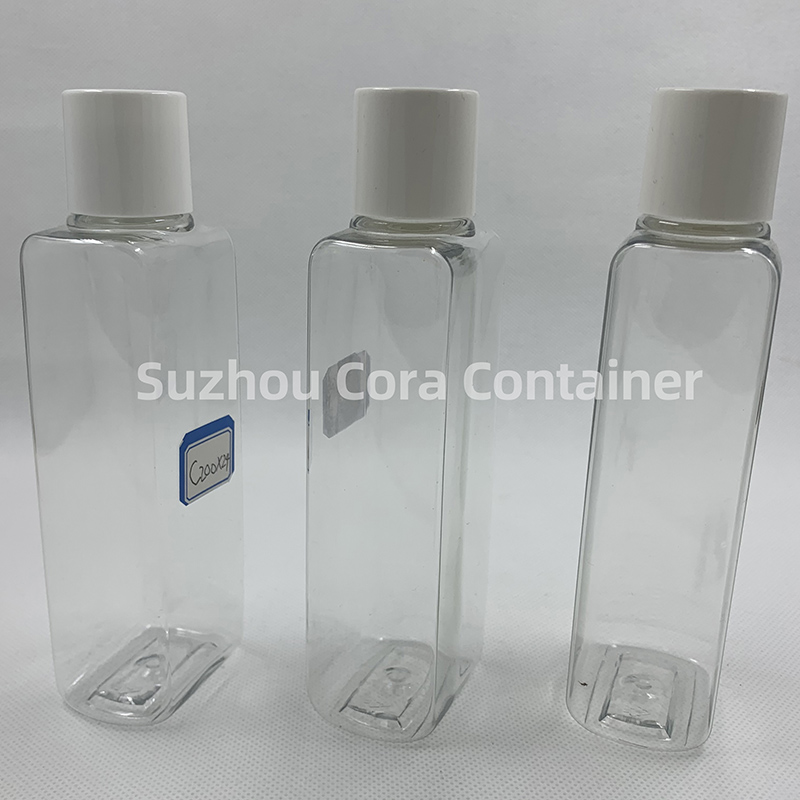 200ml Neck Size 24mm Pet Plastic Cosmetic Bottle with Screawing Cap