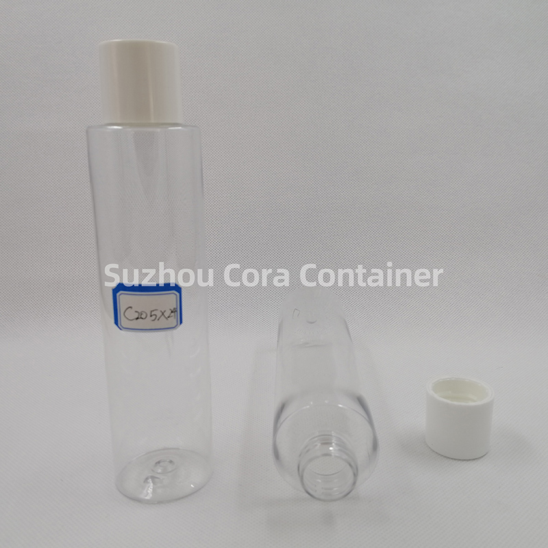 205ml Neck Size 24mm Pet Plastic Cosmetic Bottle with Screawing Cap