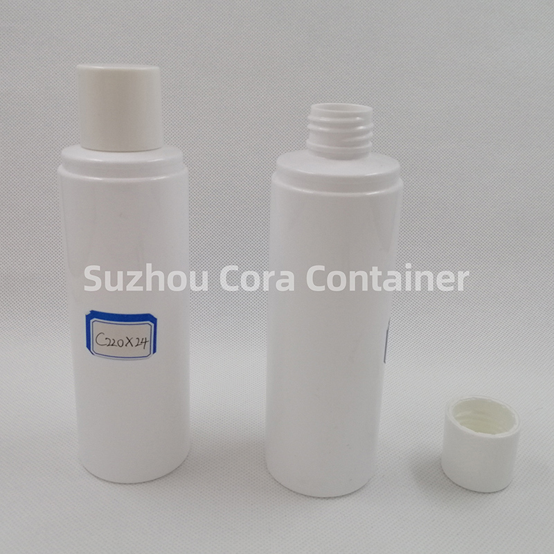 220ml Neck Size 24mm Pet Plastic Cosmetic Bottle with Screawing Cap