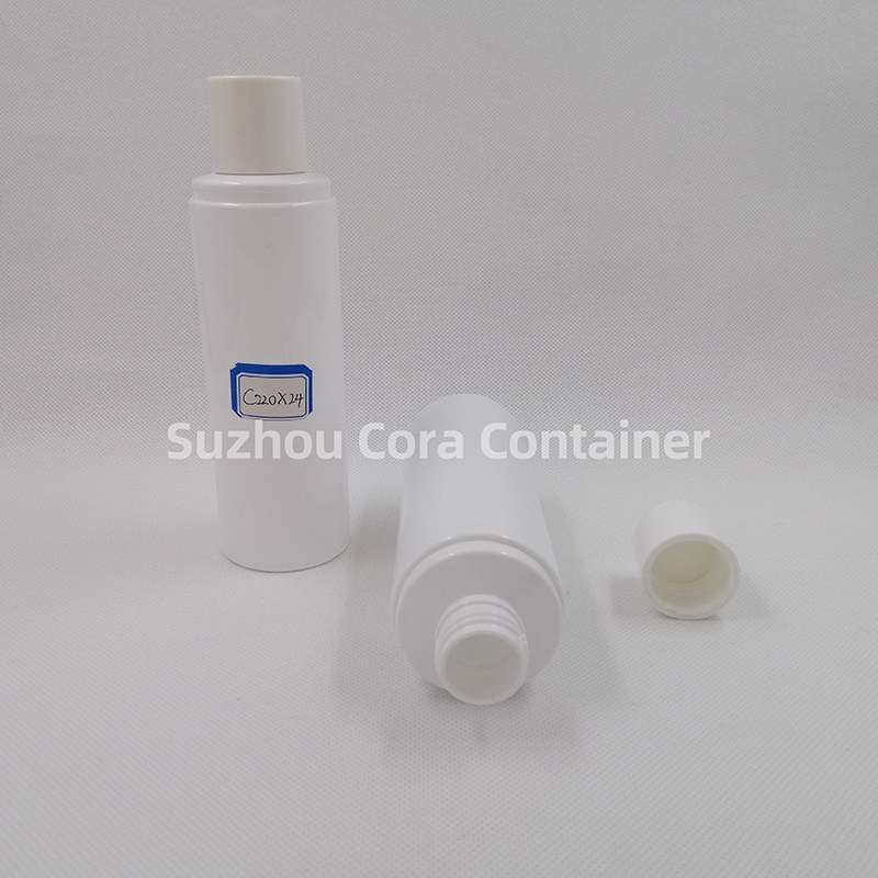 220ml Neck Size 24mm Pet Plastic Cosmetic Bottle with Screawing Cap