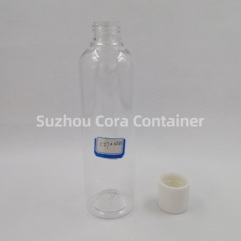 270ml Neck Size 24mm Pet Plastic Cosmetic Bottle with Screawing Cap