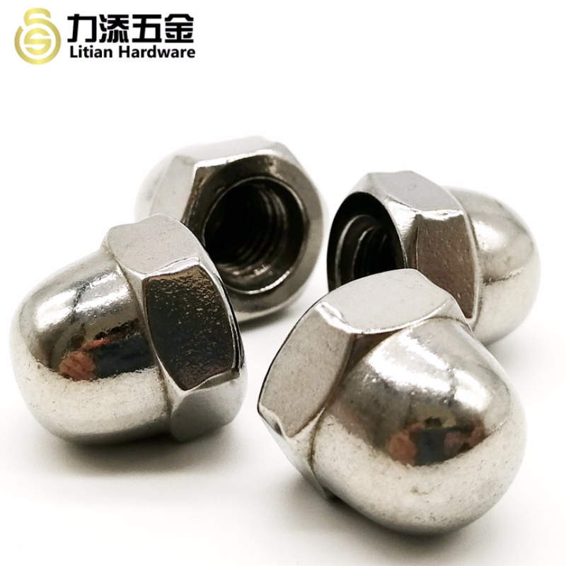 Den første klasse DIN1587 poleret M3-M12 hexmøtrik i rustfrit stål