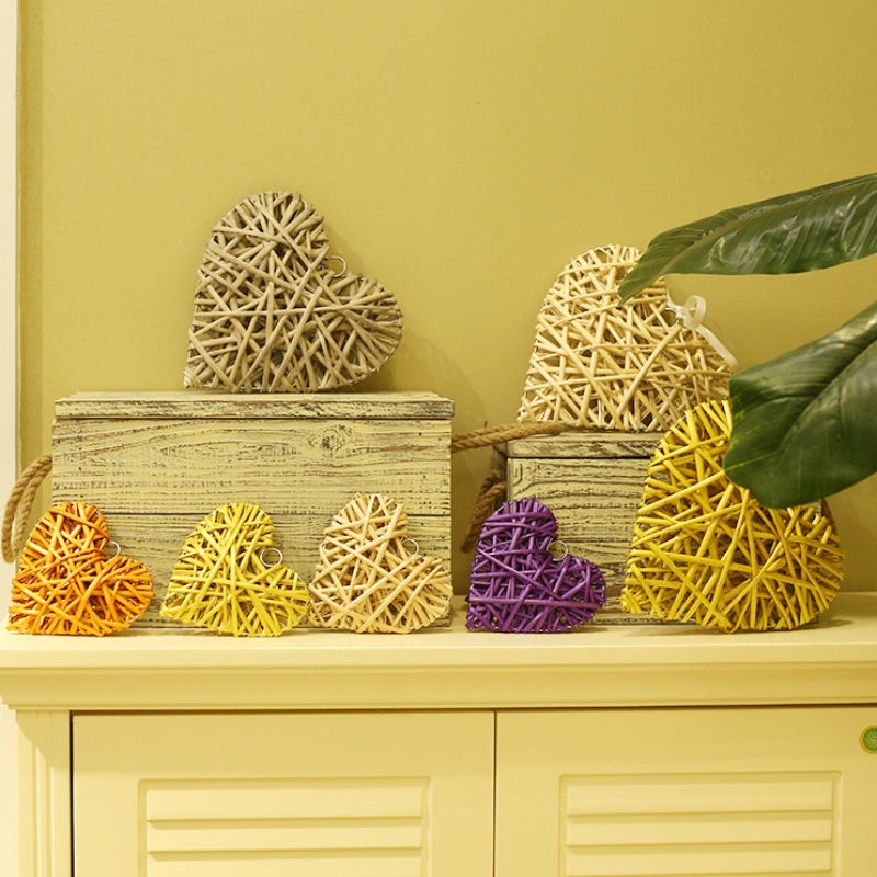 Smuk hjerteform Willow kunstnerisk vægdekoration til bryllupper og andre festivaler