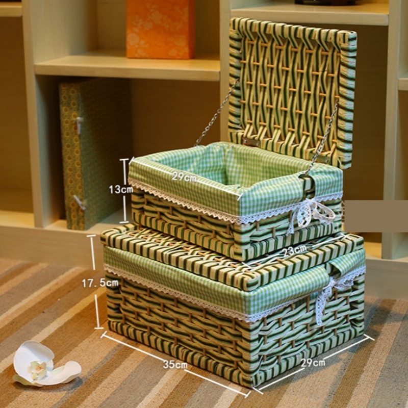 Forlænget lagerkurv med Lid