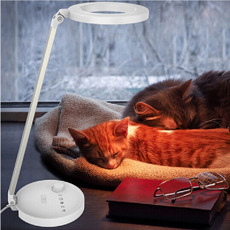 688s led bordlampe roterbar 95ra 12w hvid farve