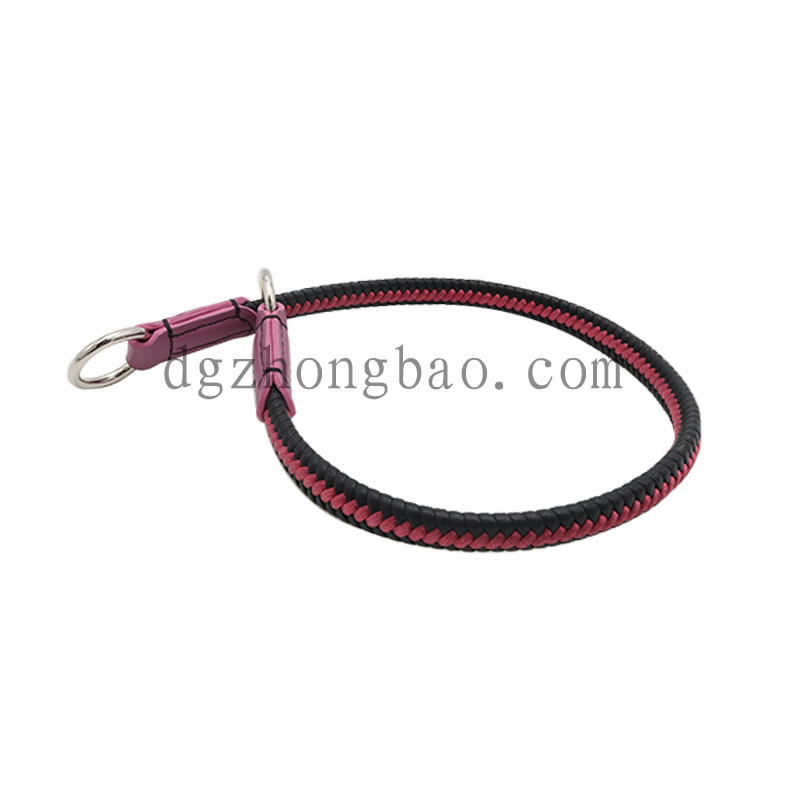 Mikrofiber vævning med læder kæledyr krave