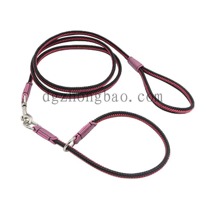 Mikrofiber vævning med læder kæledyr krave