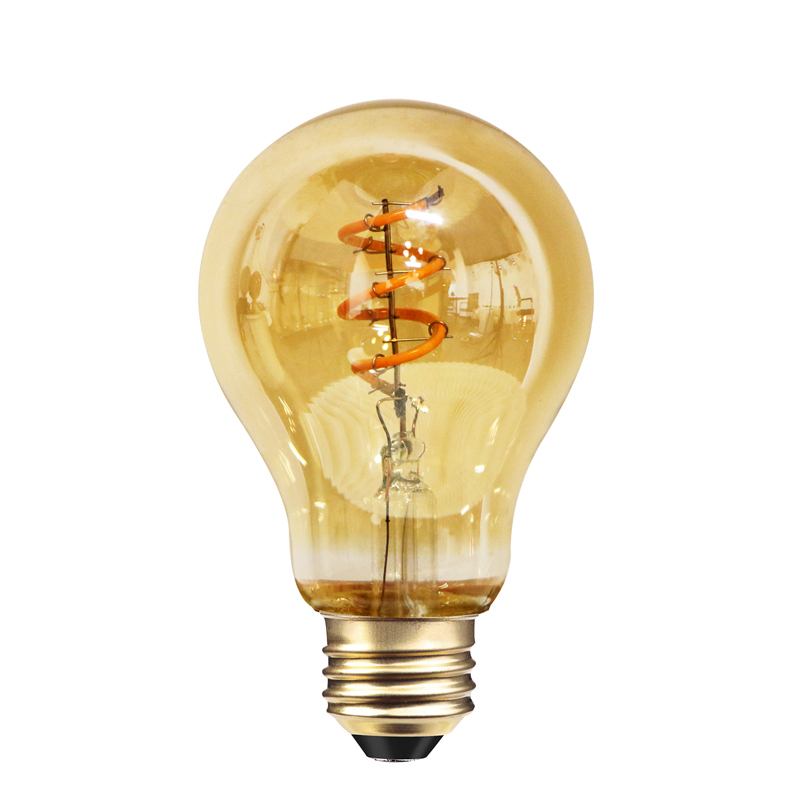 C125 Amber 3.3 watt 2100k 170 lummen spiraltråd cafe barlys pære