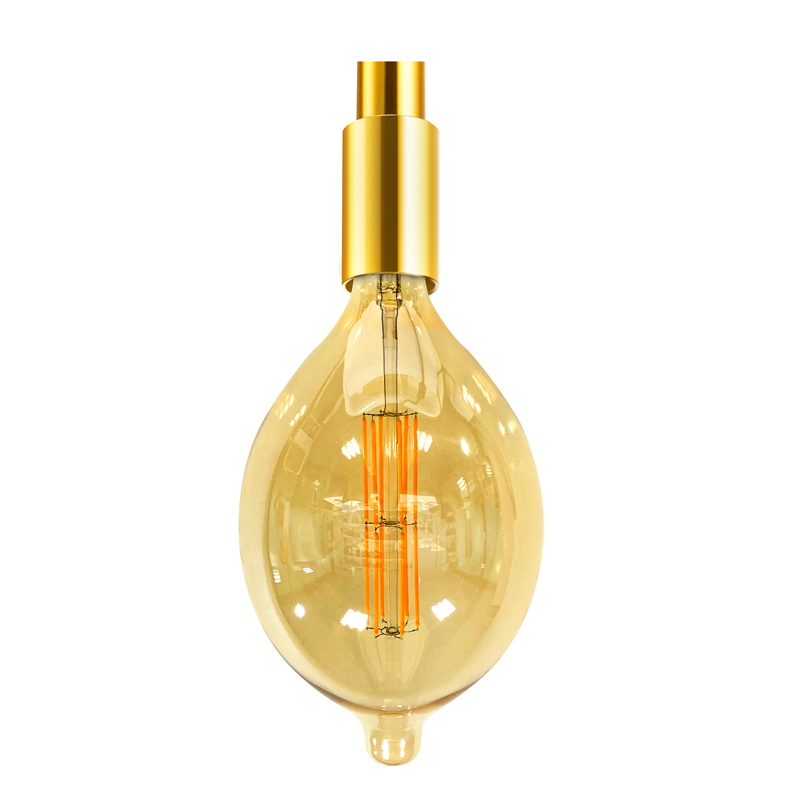 BT90 Amber farve belægning 200lumen 2200k varm hvid spiralglødelampe