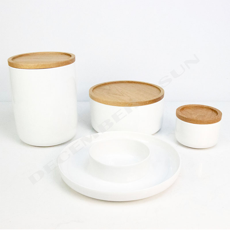 Engroshandel med keramisk materiale med køkkentilbehør til træ