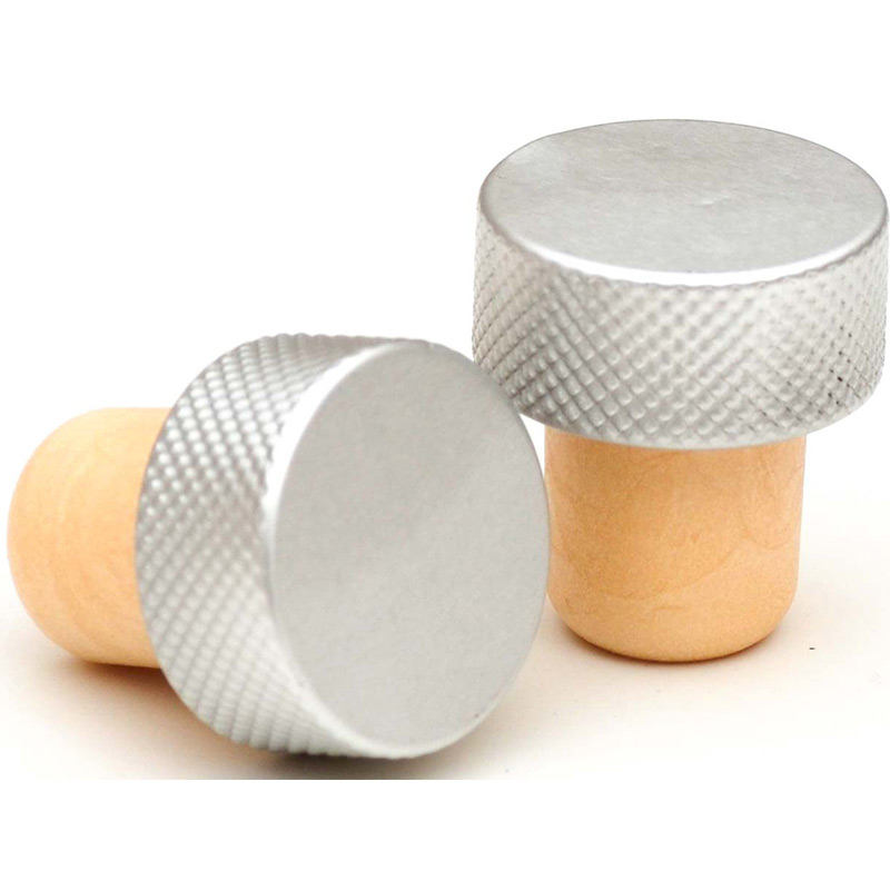 kolbøtteprop med flaskeprop, overtrukket med aluminiumlukning