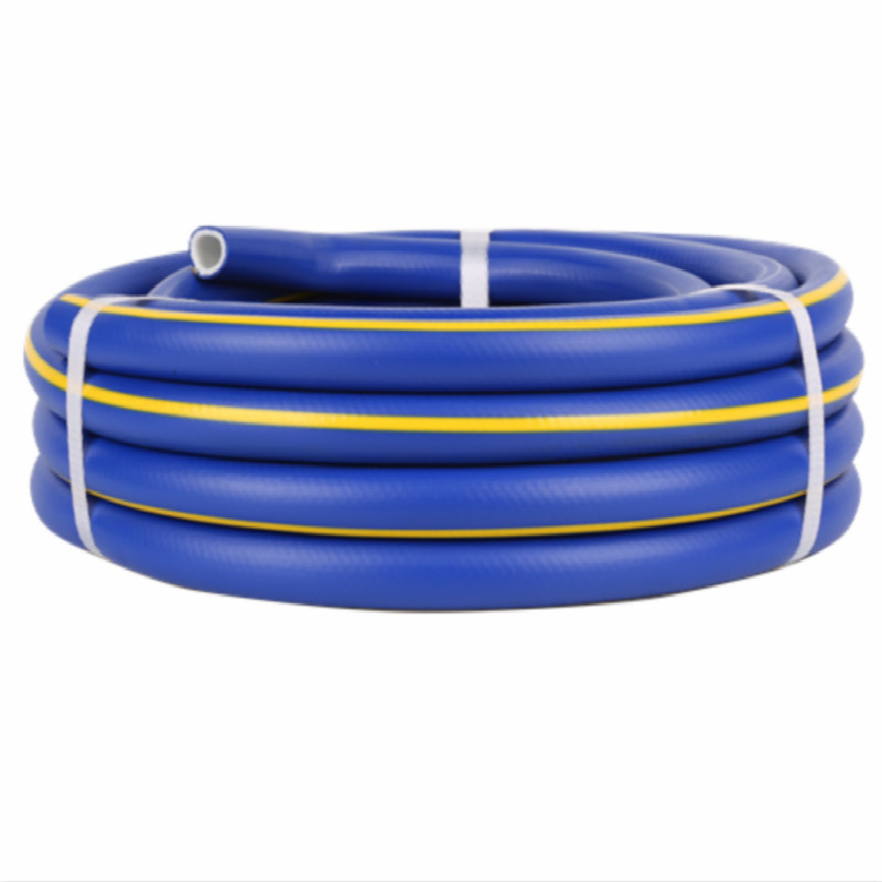 3-lag flettet farverigt med gul linje Superflex PVC-vandslange