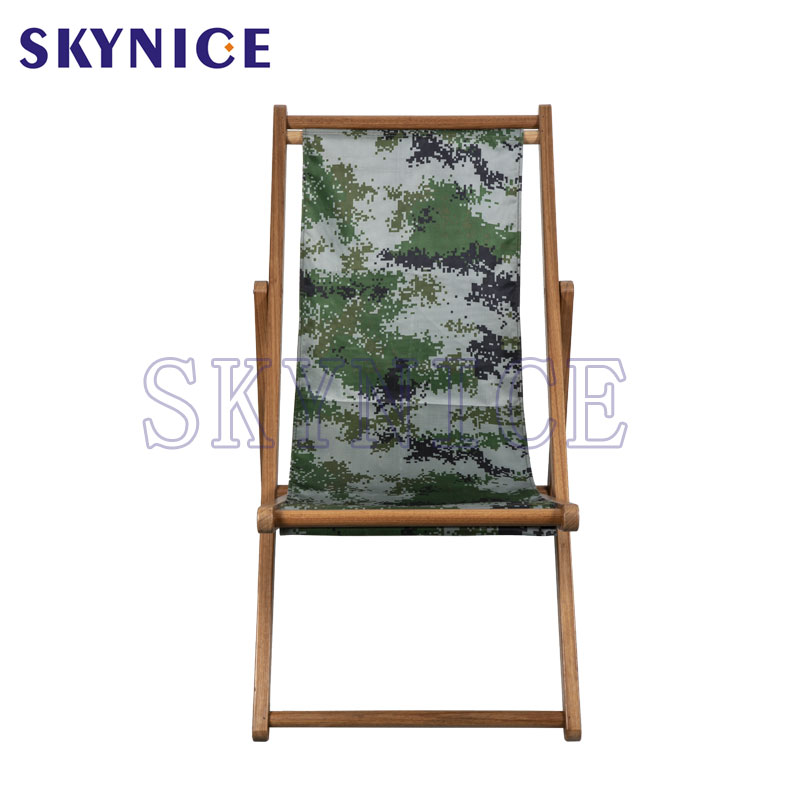 Fabrik Hot Sale Wooden Canvas Folding Reclining Beach Chair