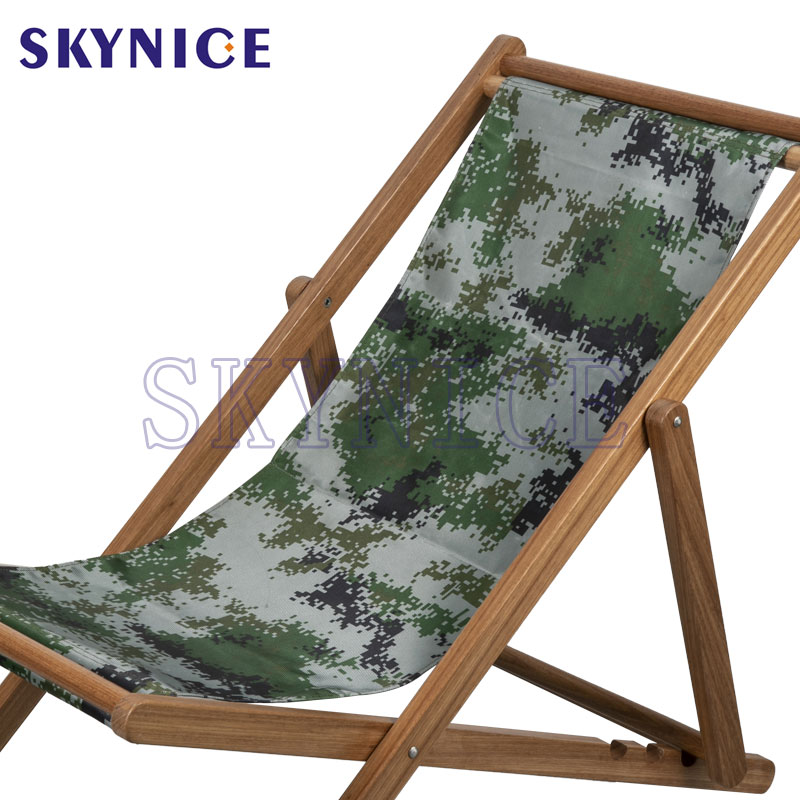 Fabrik Hot Sale Wooden Canvas Folding Reclining Beach Chair