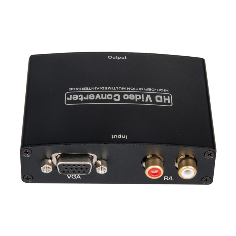 VGA + R \/ L Audio TO HDMI Converter 1080P