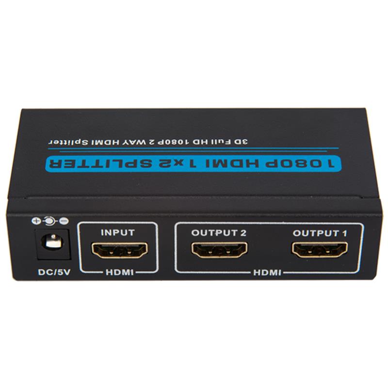 To porte HDMI 1x2 Splitter Support 3D Full HD 1080P