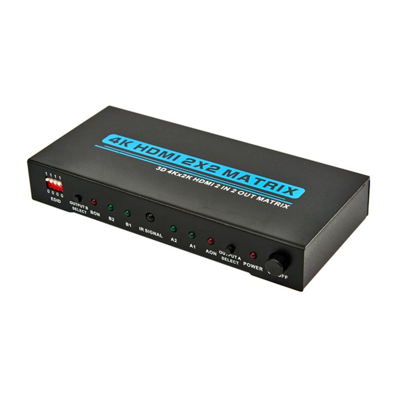 V1.4 4K \/ 30Hz HDMI 2x2 Matrix med EDID Support 3D Ultra HD 4Kx2K