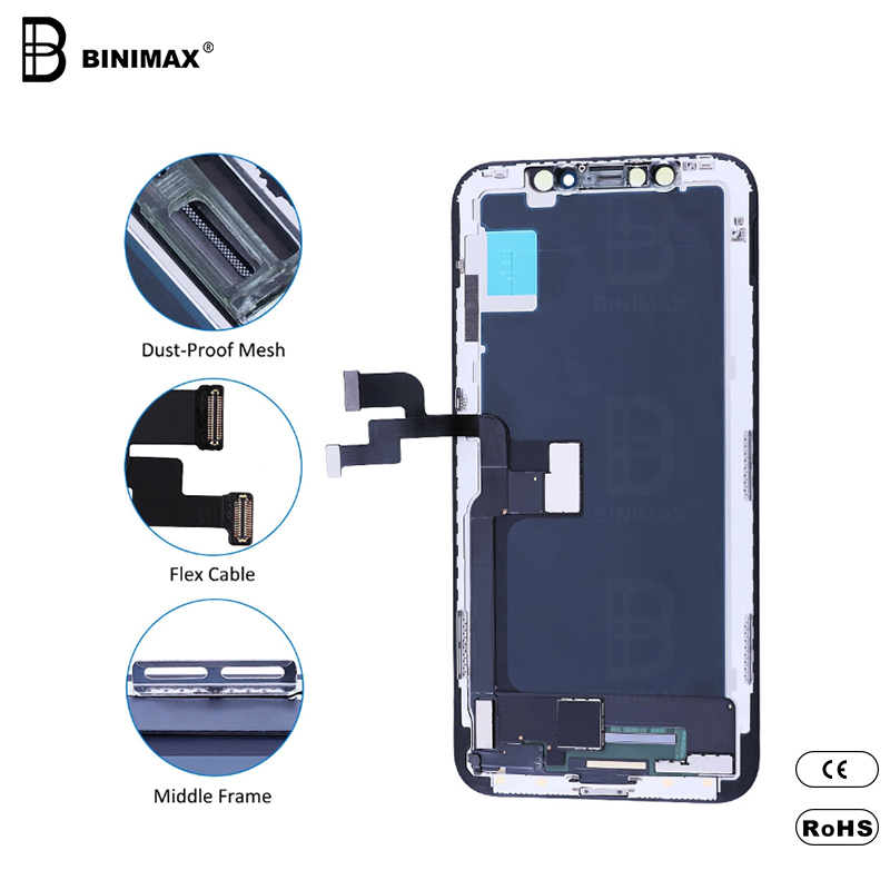 BINIMAX FHD Display LCD mobiltelefon LCD til ip X
