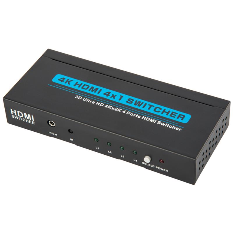 V1.4 4K \/ 30Hz HDMI 4x1 switcher understøtter 3D Ultra HD 4K * 2K \/ 30Hz