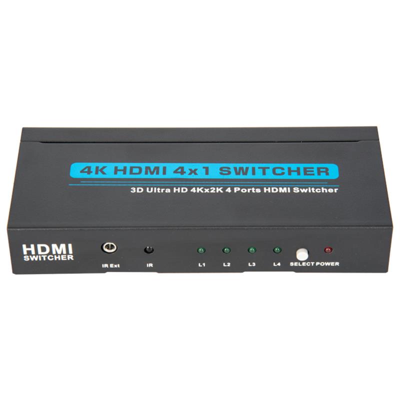 V1.4 4K \/ 30Hz HDMI 4x1 switcher understøtter 3D Ultra HD 4K * 2K \/ 30Hz