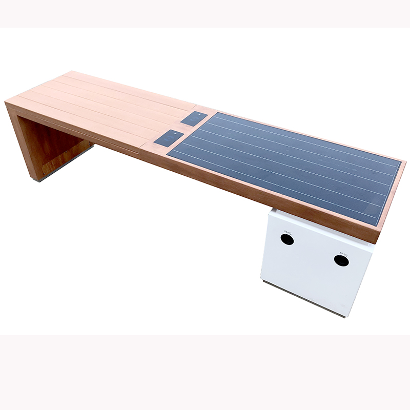 Solar Powered Phone Charging WiFi Access Outgoor Furniture Smart Bench
