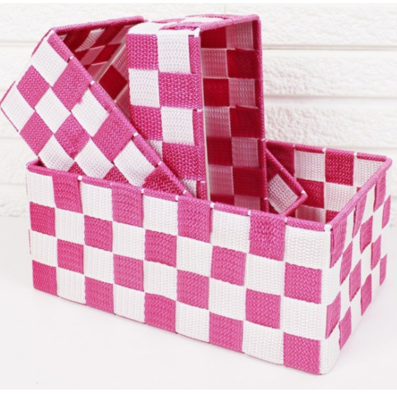 Håndlavet vævet polypropylen stofkurv