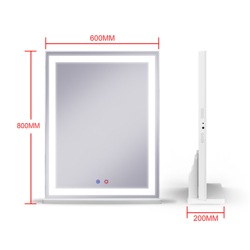 Moderne Mode Rammeløse Dekorative Bedragerum LED Light Makeup Mirror