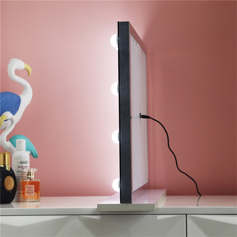 Soveværelse Lyst stående LED kosmetisk spejl Dimmable Bulbs Makeup Vanity Hollywood Mirror