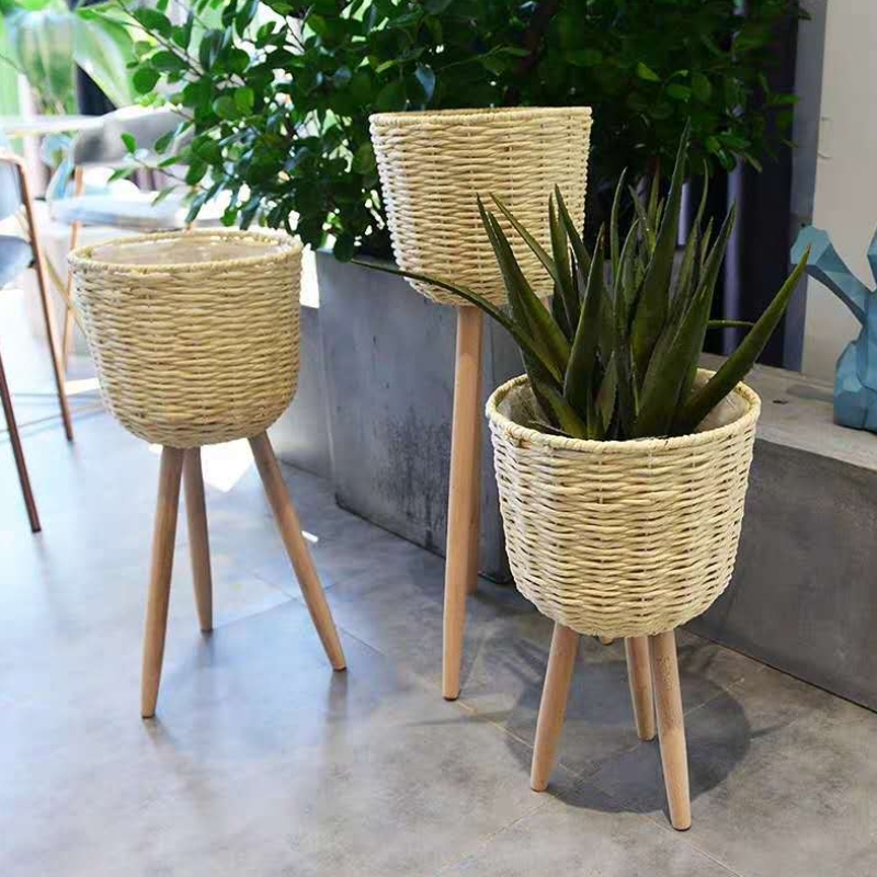 Sæt med 3 blomsterpotte stativer