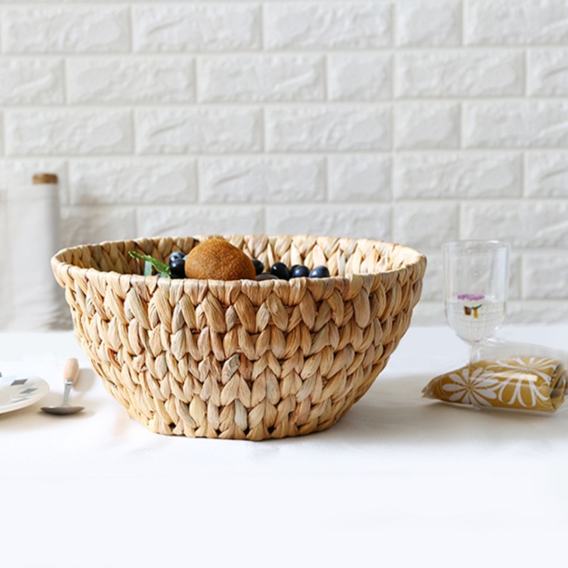 Vævet vandhyacintkurv