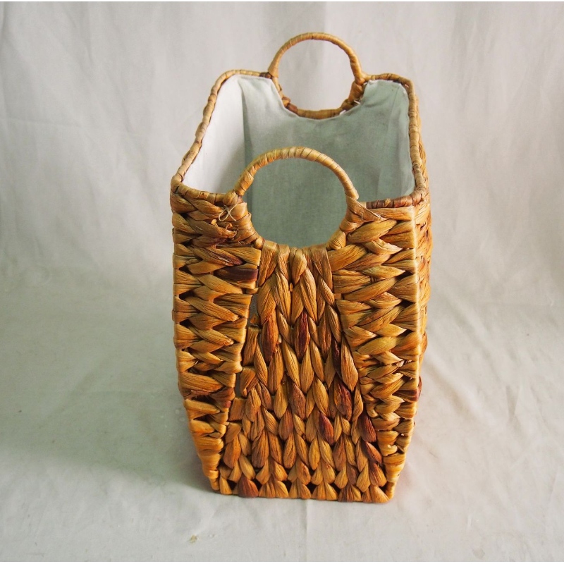 Opbevaringskurv med vandhyacint med håndtag