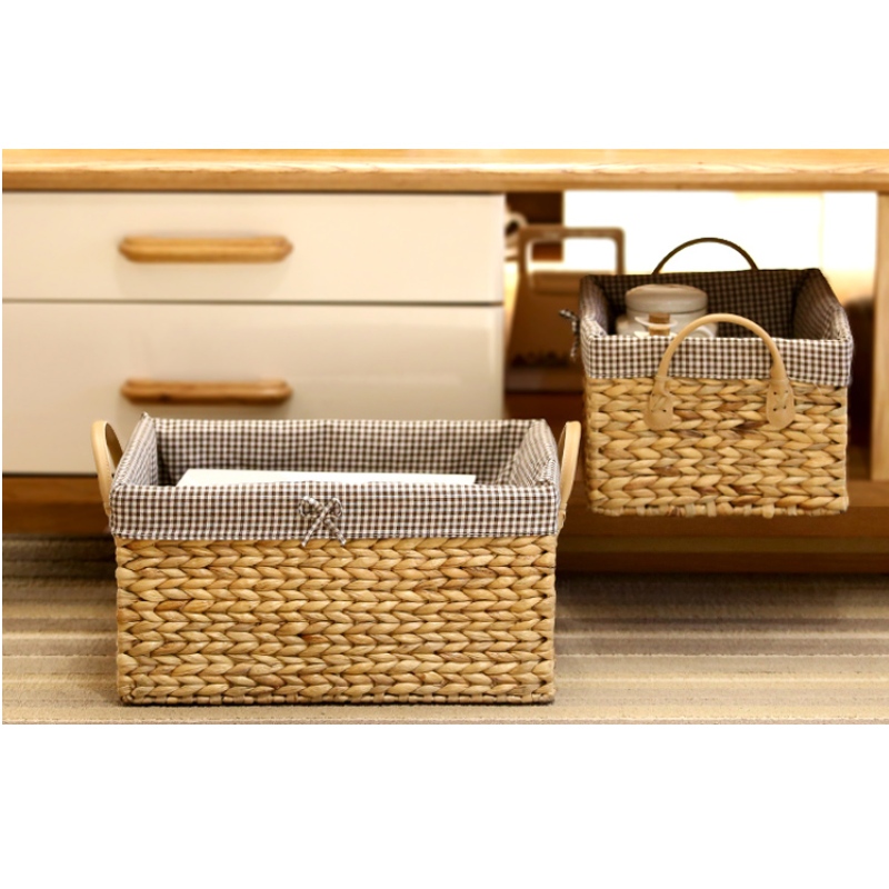 Indretning af hjemmet Rektangel vævet opbevaringskurv