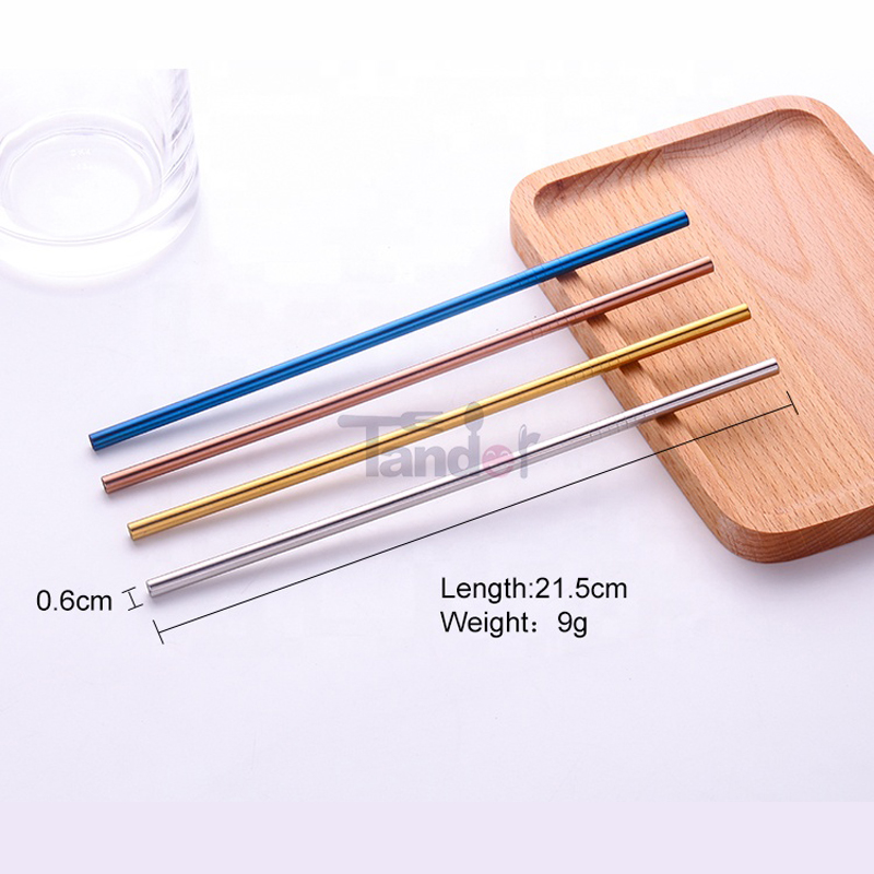 tander økovenlig drikkeri 304 Rustfrit stål inox halm med rengøringsbørste