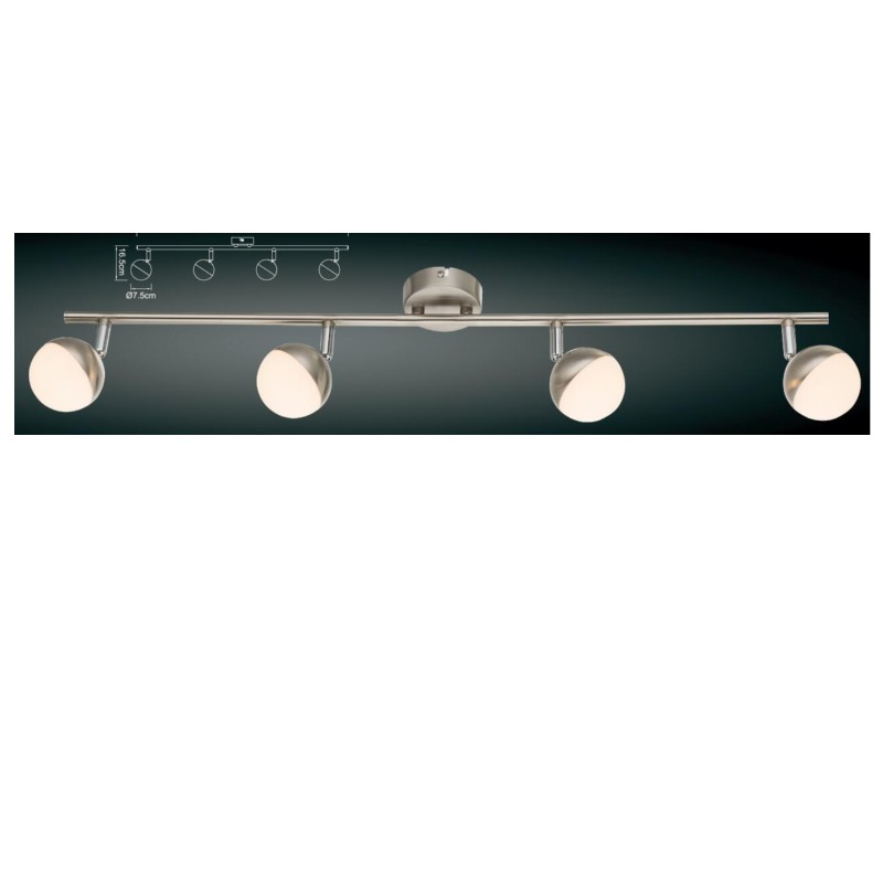 Højspændings-LED-spotlys-4 med halv kugle plastskærm