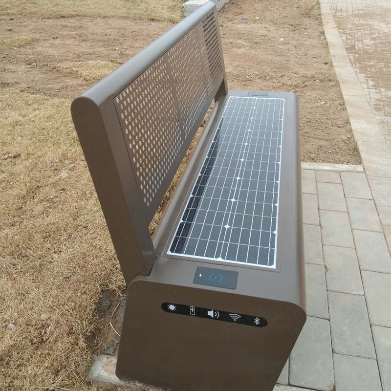 Fremme af trådløs opladningsfabrik Pris Urban Seats Smart Solar Bench