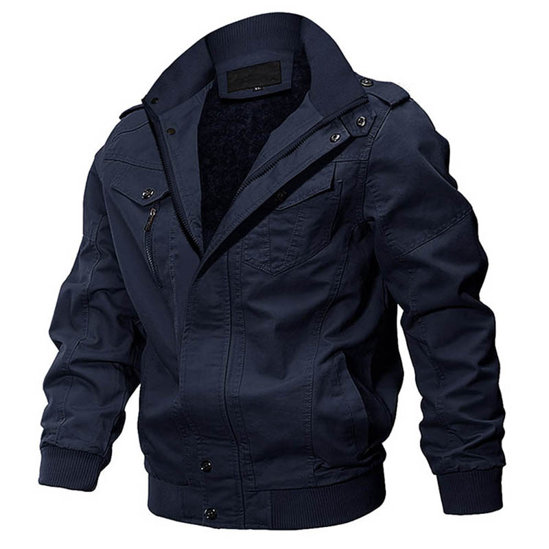 ¶ Thick Pilot Jacket mænd Brugerdefineret plus størrelse Bombarder Flece Winter Coat varm ¶